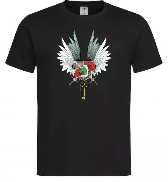 Мужская футболка Атака титанів герби Черный фото