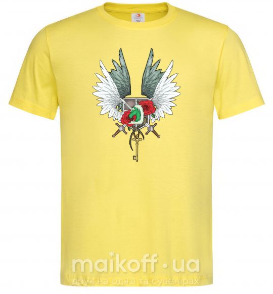 Чоловіча футболка Атака титанов гербы Лимонний фото