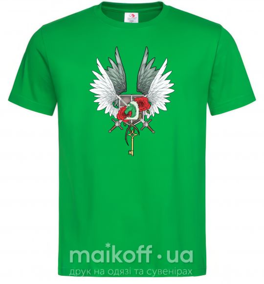 Чоловіча футболка Атака титанов гербы Зелений фото