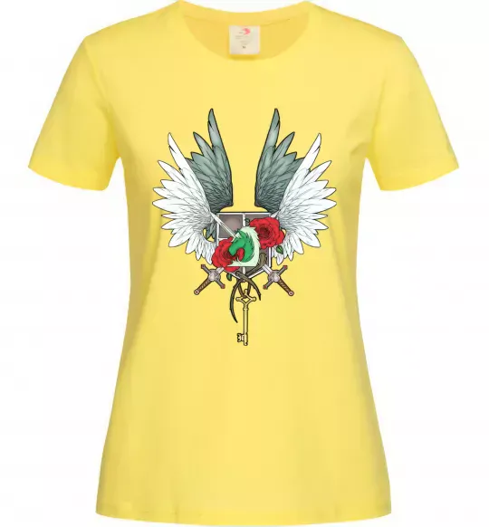Жіноча футболка Атака титанів герби Лимонний фото