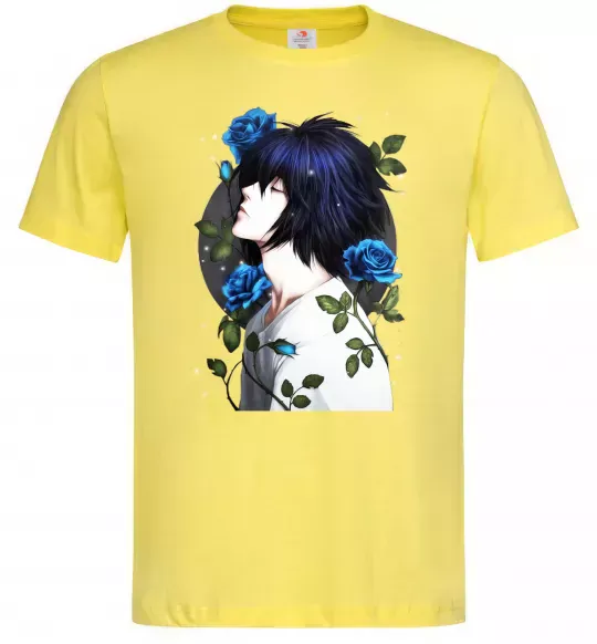 Чоловіча футболка Ел в трояндах Зошит смерті Лимонний фото