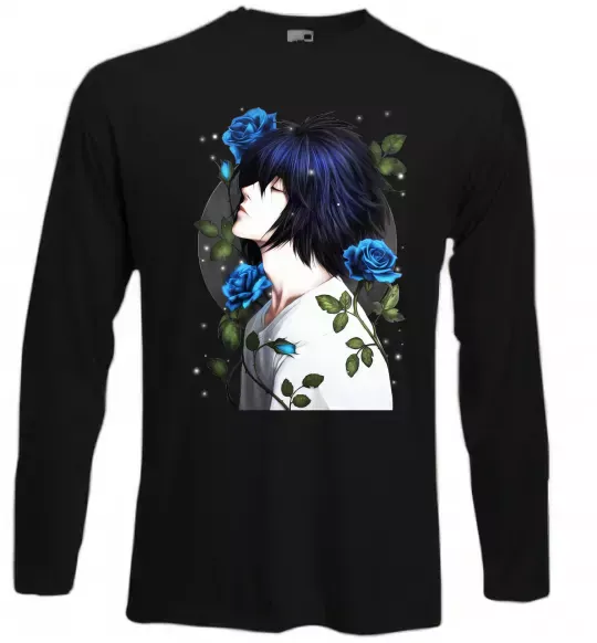 Лонгслив Ел в трояндах Зошит смерті Черный фото
