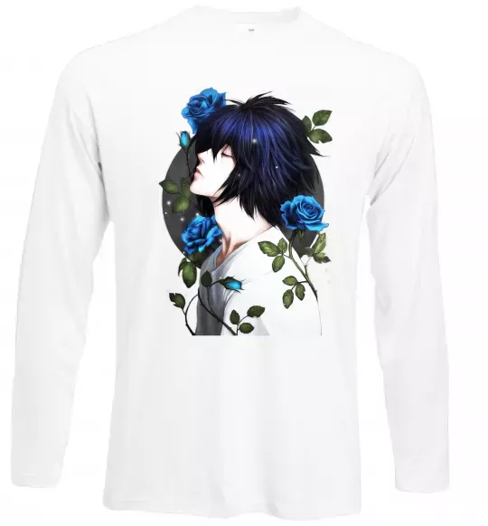 Лонгслив Ел в трояндах Зошит смерті Белый фото