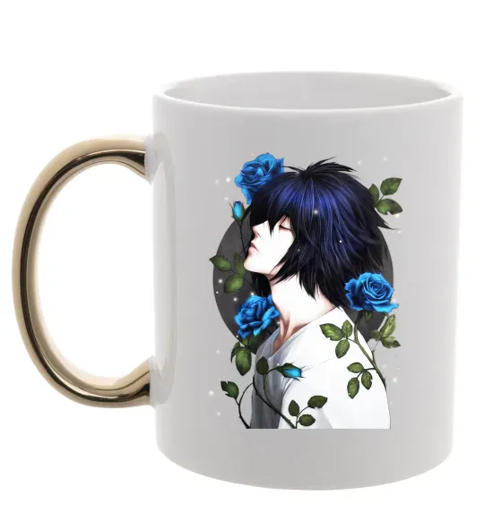 Чашка с цветной ручкой Ел в трояндах Зошит смерті Золото фото