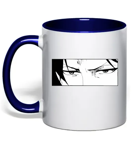 Чашка с цветной ручкой Levi Attack On Titan Глубокий темно-синий фото