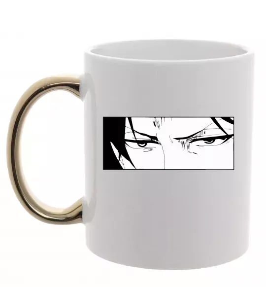 Чашка с цветной ручкой Levi Attack On Titan Золото фото