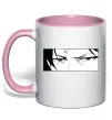 Чашка с цветной ручкой Levi Attack On Titan Нежно розовый фото