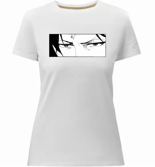 Женская премиум футболка Levi Attack On Titan Белый фото