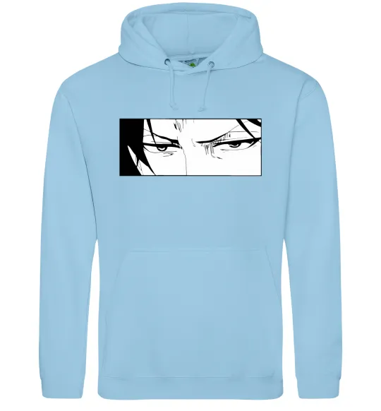 Чоловіча толстовка (худі) Levi Attack On Titan Блакитний фото