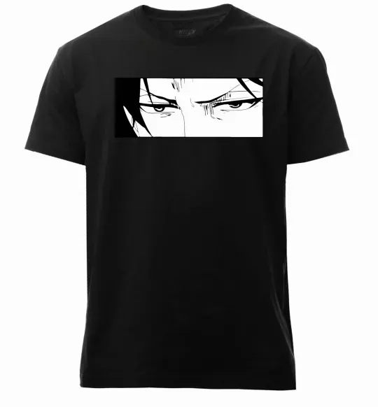 Чоловіча преміум футболка Levi Attack On Titan Чорний фото