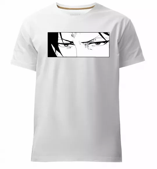 Чоловіча преміум футболка Levi Attack On Titan Білий фото