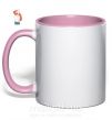 Чашка з кольоровою ручкою One Puch man oppai Ніжно рожевий фото