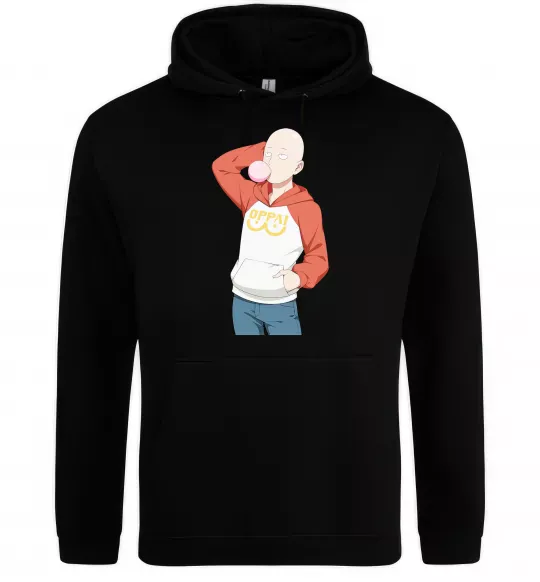 Чоловіча толстовка (худі) One Puch man oppai Чорний фото