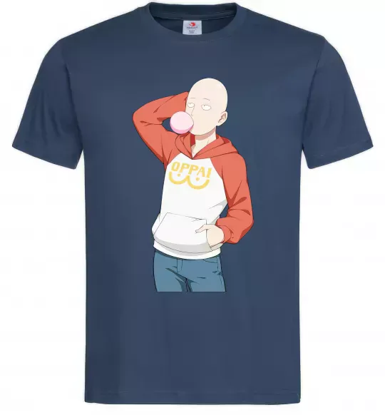 Чоловіча футболка One Puch man oppai Темно-синій фото