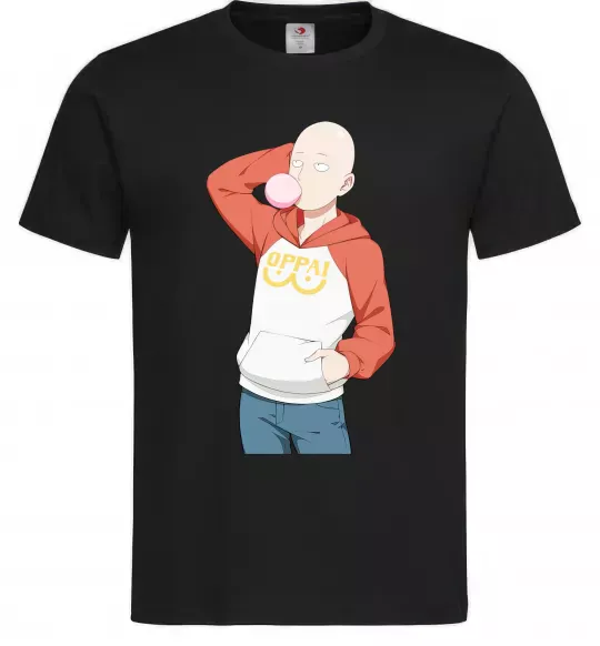 Чоловіча футболка One Puch man oppai Чорний фото