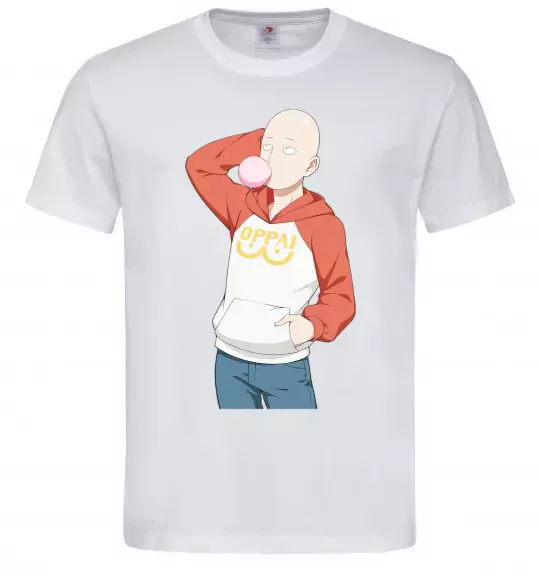 Чоловіча футболка One Puch man oppai Білий фото