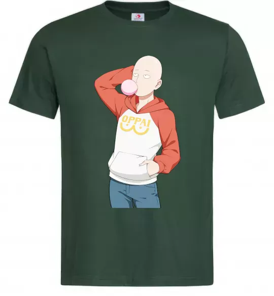 Чоловіча футболка One Puch man oppai Темно-зелений фото