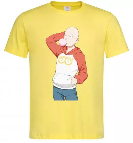 Чоловіча футболка One Puch man oppai Лимонний фото