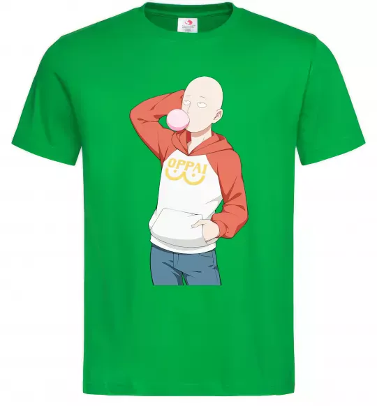 Чоловіча футболка One Puch man oppai Зелений фото