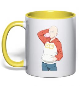 Чашка з кольоровою ручкою One Puch man oppai Чашка з кольоровою ручкою One Puch man oppai