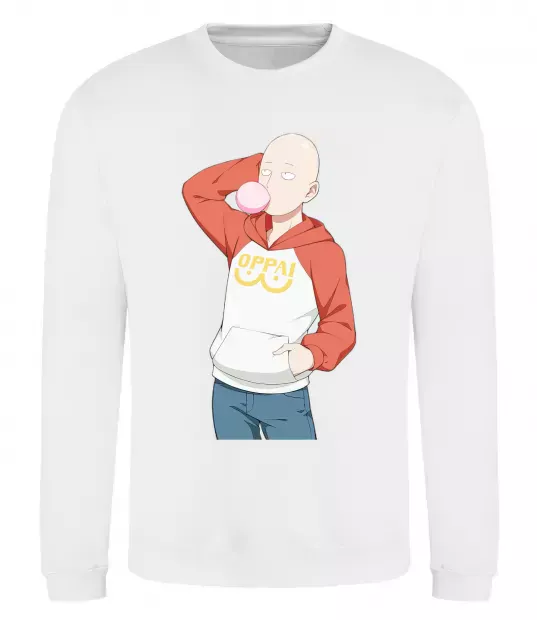 Світшот One Puch man oppai Білий фото