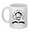 Чашка керамічна One Piece чб Білий фото