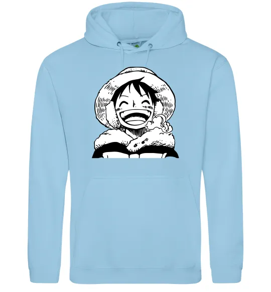 Жіноча толстовка (худі) One Piece чб Блакитний фото