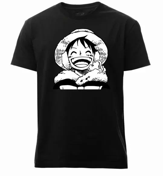 Мужская премиум футболка One Piece чб Черный фото