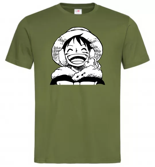 Чоловіча футболка One Piece чб Оливковий фото