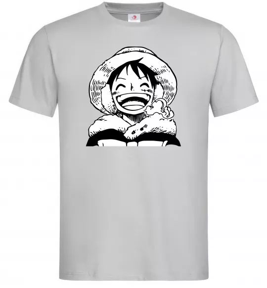 Чоловіча футболка One Piece чб Сірий фото