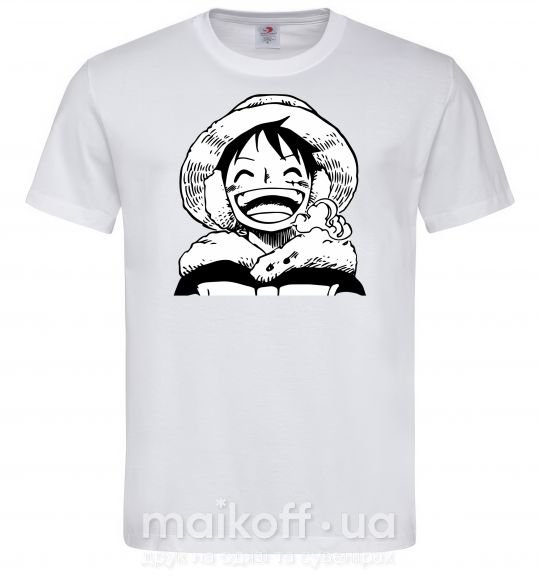 Чоловіча футболка One Piece чб Білий фото