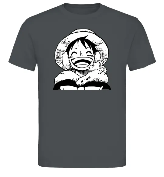 Чоловіча футболка One Piece чб Графіт фото