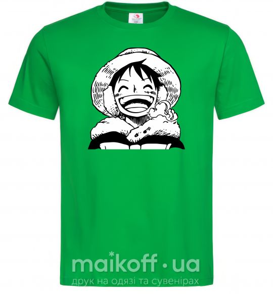 Мужская футболка One Piece чб Зеленый фото
