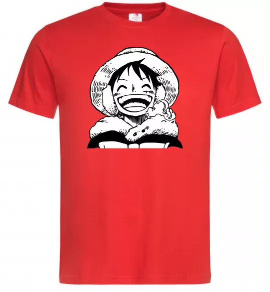 Чоловіча футболка One Piece чб Червоний фото