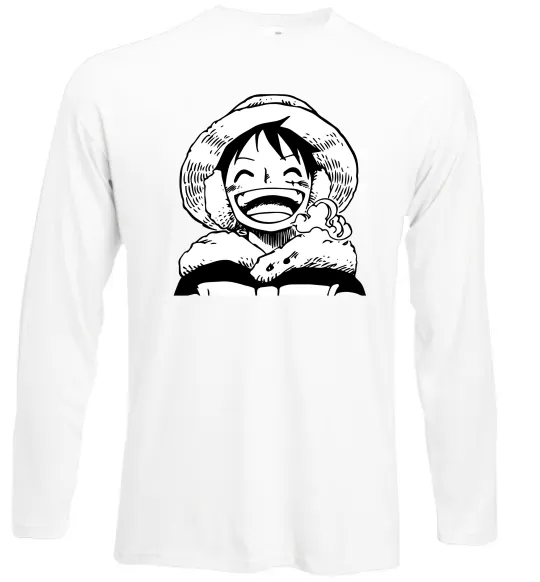 Лонгслив One Piece чб Белый фото