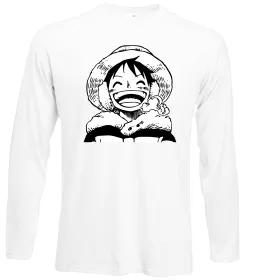 Лонгслив Luffy wanted Белый фото