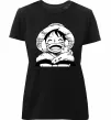 Жіноча преміум футболка One Piece чб Чорний Жіноча преміум футболка One Piece чб Чорний фото