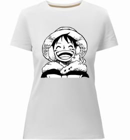 Женская премиум футболка One Piece чб Женская премиум футболка One Piece чб
