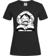 Женская футболка One Piece чб Черный фото