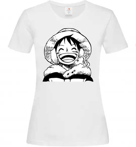 Женская футболка One Piece чб Белый фото