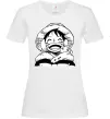 Женская футболка One Piece чб Белый фото