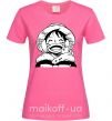 Жіноча футболка One Piece чб Яскраво-рожевий фото