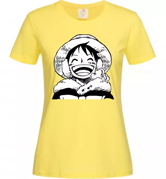 Женская футболка One Piece чб Лимонный фото