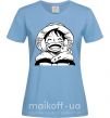 Жіноча футболка One Piece чб Блакитний фото