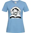Женская футболка One Piece чб Голубой фото