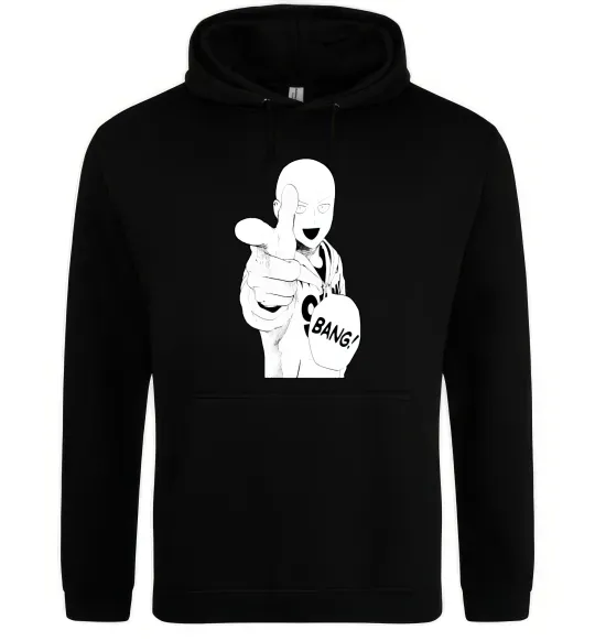 Жіноча толстовка (худі) One puch man bang Чорний фото
