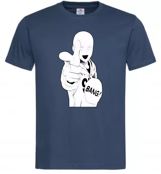 Чоловіча футболка One puch man bang Темно-синій фото