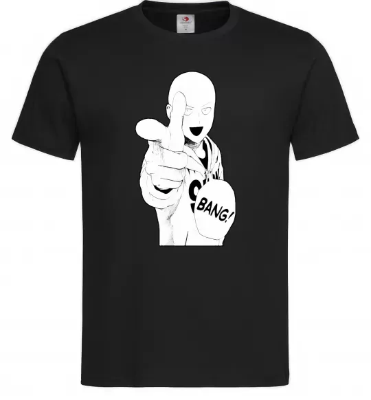 Чоловіча футболка One puch man bang Чорний фото