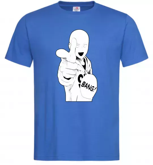 Чоловіча футболка One puch man bang Яскраво-синій фото