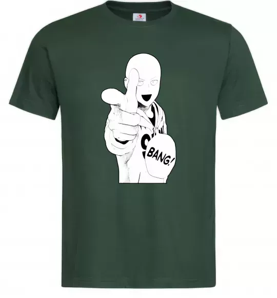 Чоловіча футболка One puch man bang Темно-зелений фото